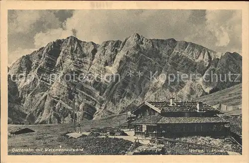 Schoenau Koenigssee Gotzenalm mit Watzmann Ostwand Berchtesgadener Alpen Kat. Schoenau a.Koenigssee