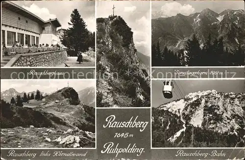 Ruhpolding Rauschberghaus Koerndlwand Gipfelkreuz Sonntagshorn Bergbahn Kat. Ruhpolding