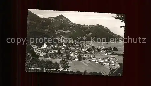 Piesenhausen Panorama Bayerische Alpen Kat. Marquartstein