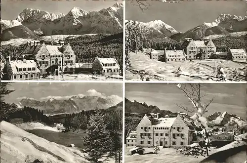 Klais Hochgebirgsheim Schloss Kranzbach Alpenpanorama Kat. Kruen