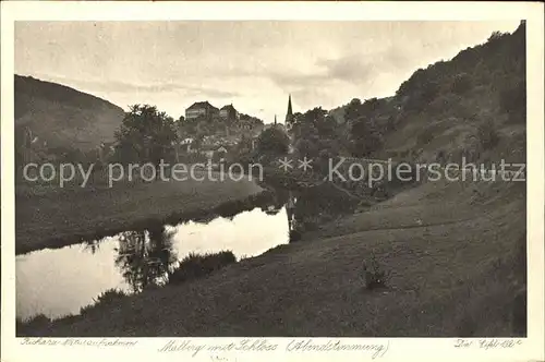 Malberg Eifel mit Schloss Richarz Naturaufnahmen Die Eifel Nr. 132 Kat. Malberg