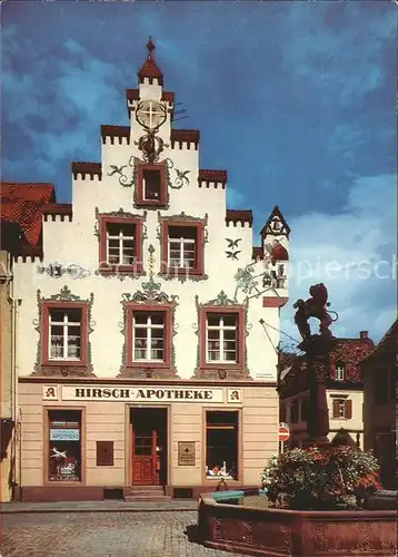 Offenburg Hirsch Apotheke Loewenbrunnen Kat. Offenburg