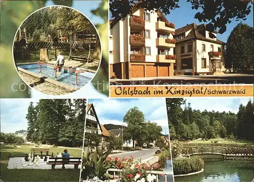 Ohlsbach Wassertreten Gasthof Pension Rebstock Bodenschach Ortspartie Teich Kat. Ohlsbach