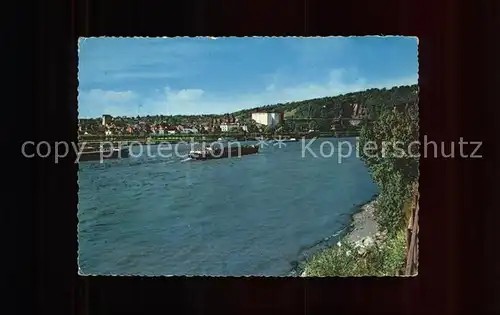 Andernach Uferpartie am Rhein mit Blick auf Umgehungsstrasse Kat. Andernach