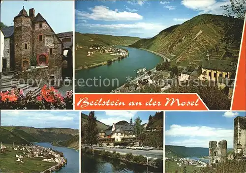 Beilstein Mosel und Ellenz Teilansichten Burgruine Kat. Beilstein