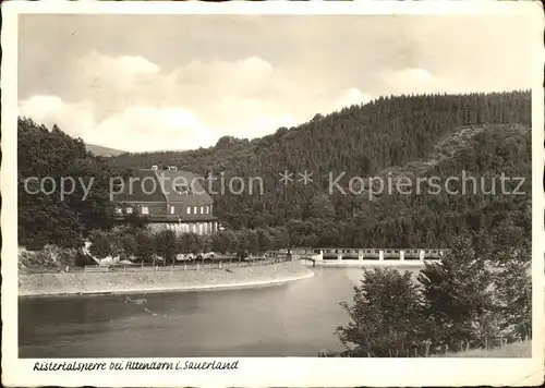 Attendorn Hotel Restaurant Listertalsperre Stausee Kat. Attendorn