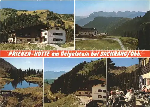 Sachrang Chiemgau Priener Huette am Geigelstein Alpenpanorama Bergsee Kat. Aschau i.Chiemgau