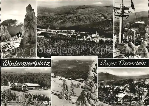 Bayerisch Eisenstein Skiparadies Grosser Arber Sessellift Sporthotel Schutzhaus Kat. Bayerisch Eisenstein