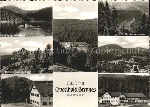 Bayerisch Eisenstein Sporthotel Brennes Grosser Arber See Richard Wagner Kopf Bayerischer Wald Kat. Bayerisch Eisenstein