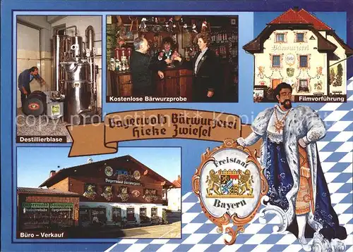 Zwiesel Niederbayern Baerwurzerei Hieke Wappen Koenig Ludwig / Zwiesel /Regen LKR