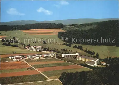 Bad Berleburg Haus Berlebug Sanatorium Fredensborg Odebornklinik Fliegeraufnahme Kat. Bad Berleburg
