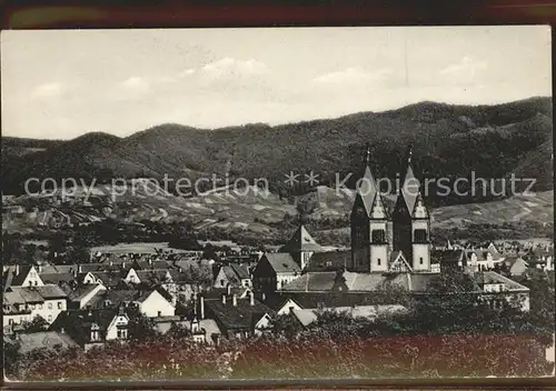 Offenburg Ortsansicht mit Kirche Kat. Offenburg