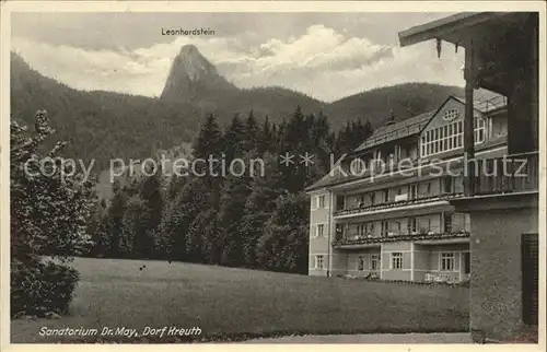 Dorf Kreuth Sanatorium Dr. May Leonhardstein Mangfallgebirge Kat. Kreuth