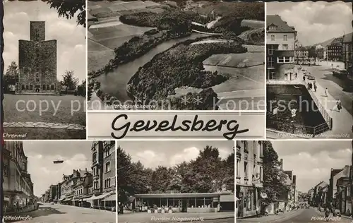 Gevelsberg Ehrenmal Mittelstrasse Heilenbecketalsperre Pavillon Nirgenaplatz Sparkasse Kat. Gevelsberg