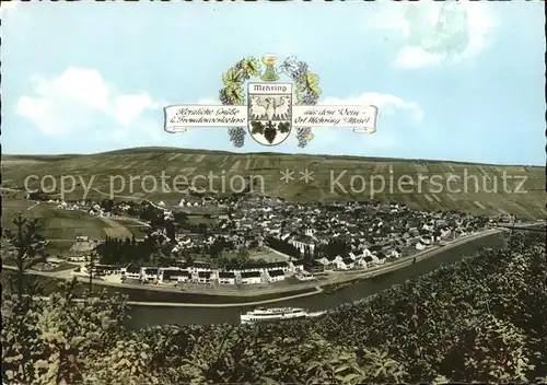 Mehring Mosel Panorama Weinort Wappen Kat. Mehring