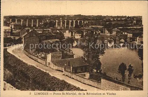 Limoges Haute Vienne Ponts St. Martial de la Revolution et Viaduc Kat. Limoges