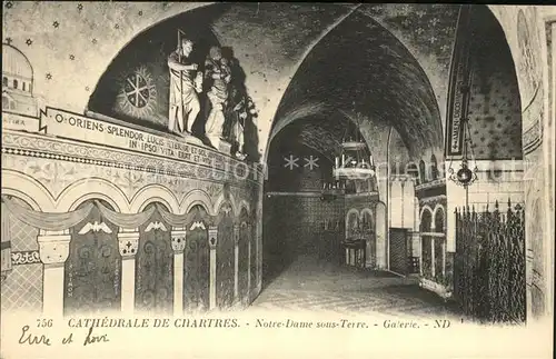 Chartres Eure et Loir Cathedrale Notre Dame sous Terre Galerie Kat. Chartres