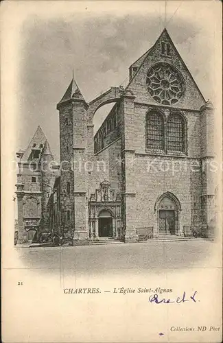 Chartres Eure et Loir Eglise Saint Aignan Kat. Chartres