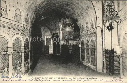 Chartres Eure et Loir Cathedrale Notre Dame sous Terre Kat. Chartres