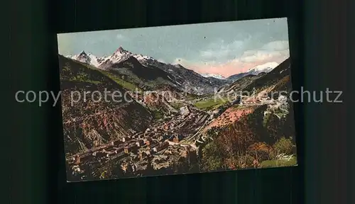 Modane Vue panoramique ave Replat Replaton et Aiguille Doran Kat. Modane