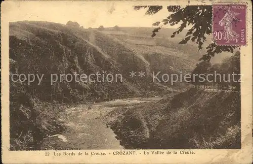 Crozant Vallee de la Creuse Stempel auf AK Kat. Crozant