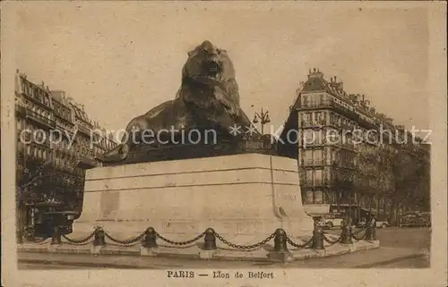 Paris Lion de Belfort Sculpture Kat. Paris