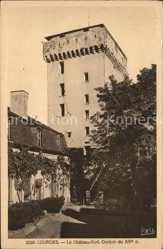 Lourdes Hautes Pyrenees Chateau Fort Donjon du XIVe siecle Kat. Lourdes