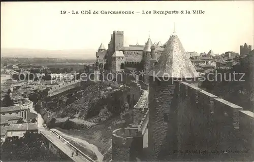 Carcassonne La Cite Les Remparts et la Ville Kat. Carcassonne