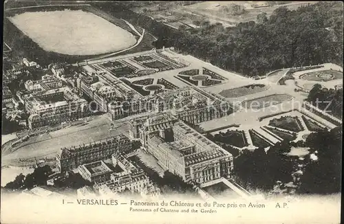 Versailles Yvelines Chateau et Parc vue aerienne Kat. Versailles