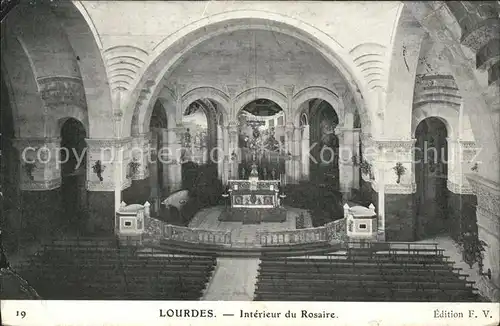 Lourdes Hautes Pyrenees Interieur du Rosaire Basilique Kat. Lourdes