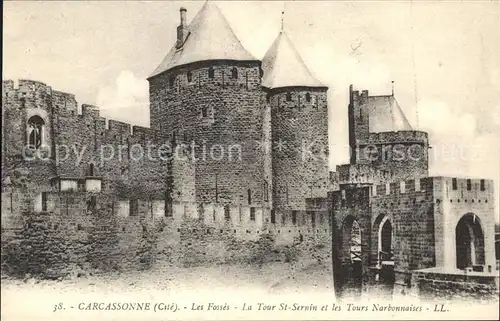 Carcassonne Chateau Les Fosses Tour St. Sernin et Tours Narbonnaises Kat. Carcassonne