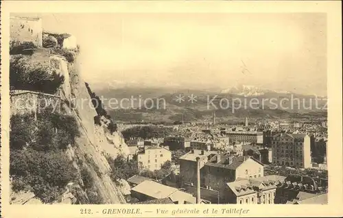 Grenoble Vue generale et le Taillefer Kat. Grenoble