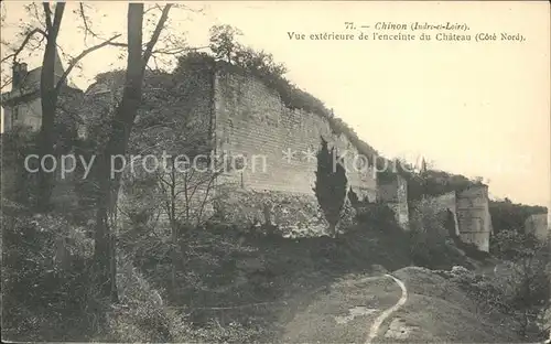 Chinon Indre et Loire Vue exterieure du Chateau Kat. Chinon