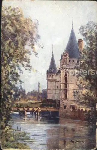 Azay le Rideau Chateau Renaissance Kuenstlerkarte Kat. Azay le Rideau