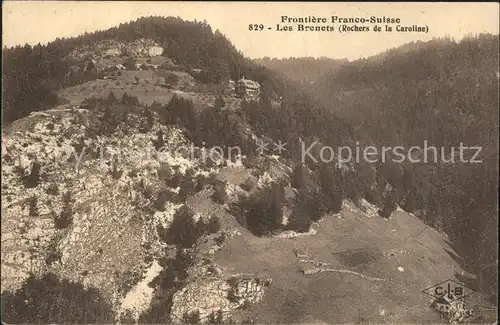 Les Brenets Rochers de la Caroline Frontiere Franco Suisse Kat. Les Brenets