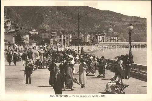 Menton Alpes Maritimes Promenade du Midi Kat. Menton