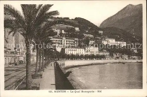 Menton Alpes Maritimes Quai Bonaparte Kat. Menton