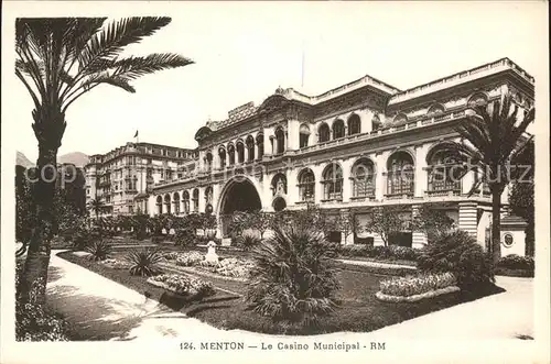 Menton Alpes Maritimes Casino Municipal Kat. Menton