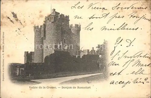 Ciron Donjon de Romefort Chateau Vallee de la Creuse Kat. Ciron