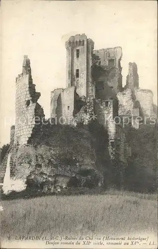 Lavardin Loir et Cher Ruines du Chateau Monument historique Kat. Lavardin