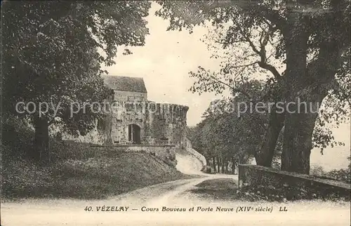Vezelay Cours Bouveau et Porte Neuve XIV siecle Kat. Vezelay