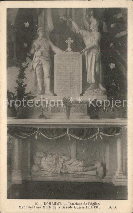 Fichier:Carte postale, Domrémy, Intérieur de l'Église où fut