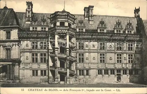 Blois Loir et Cher Chateau Aile Francois I Facade Kat. Blois