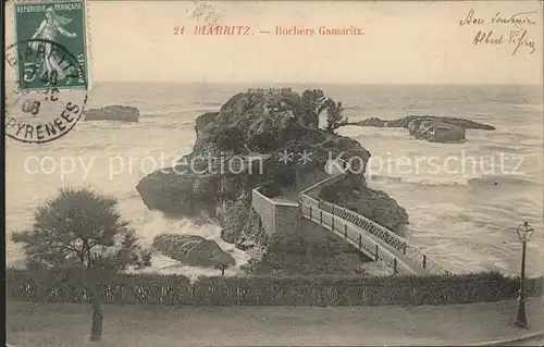 Biarritz Pyrenees Atlantiques Rochers Gamaritz Kat. Biarritz