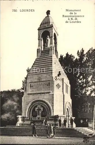 Lourdes Hautes Pyrenees Monument de la Reconnaissance a Notre Dame de Lourdes Kat. Lourdes