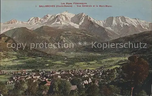 Sallanches Vue panoramique avec le Mont Blanc Kat. Sallanches