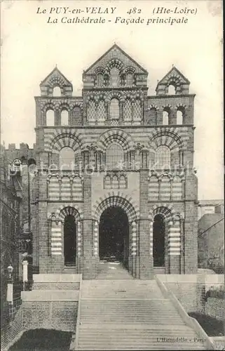 Le Puy en Velay Cathedrale Facade principale Kat. Le Puy en Velay