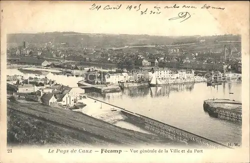 Fecamp Vue generale et le Port Kat. Fecamp