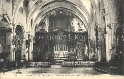 Figeac Interieur de l Eglise Notre Dame de Puy Kat. Figeac