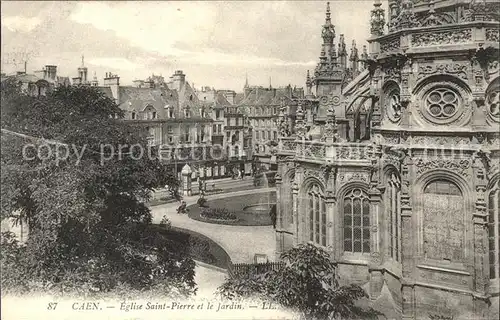 Caen Eglise Saint Pierre et le Jardin Kat. Caen